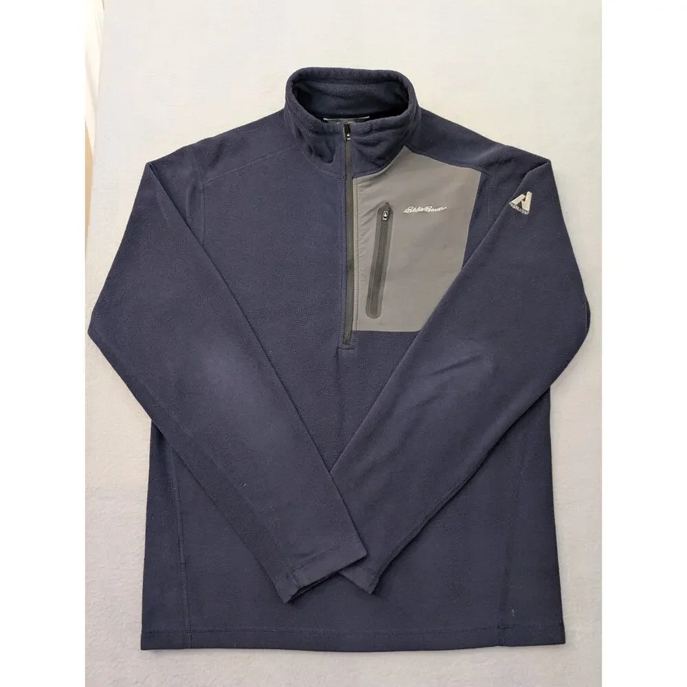 Eddie Bauer First Ascent 1/4 Zip Performance Fleece Mens M Blue Outdoor Gorpcore